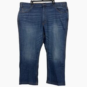 Duluth Trading Co Flex Ballroom Jeans Mens 48x28 Relaxed Fit Medium Wash Blue